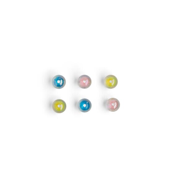 ADOCARN 2 Boxes Round Beads Marble Beads for Bracelets