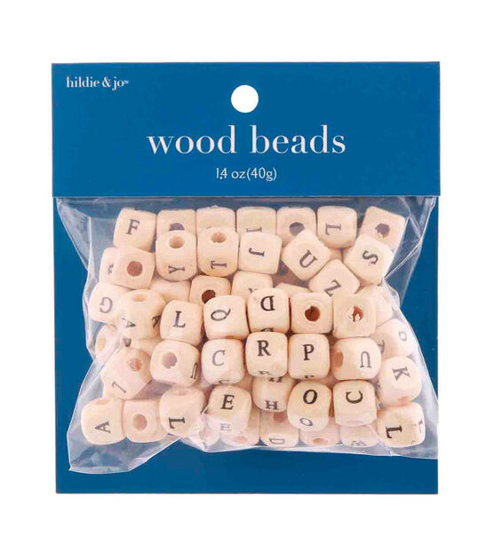 1.4oz Alphabet Wood Beads by hildie & jo