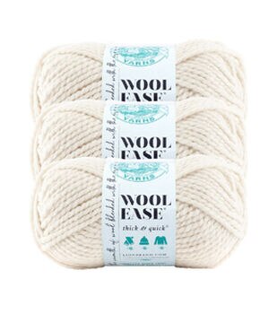 Bonus Bundle Charcoal, Lion Wool-ease Thick & Quick Yarn, 6 Super