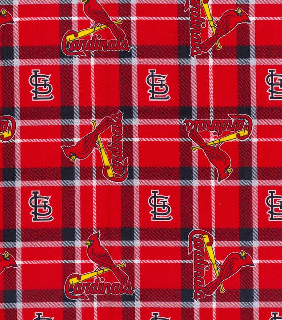 Fabric Traditions St. Louis Cardinals Flannel Fabric Plaid