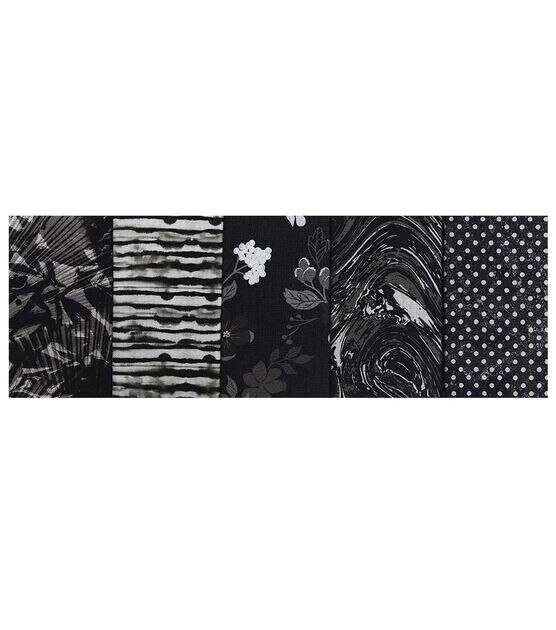 18" x 21" Black Blender 1 Cotton Fabric Quarters 5ct by Keepsake Calico, , hi-res, image 2