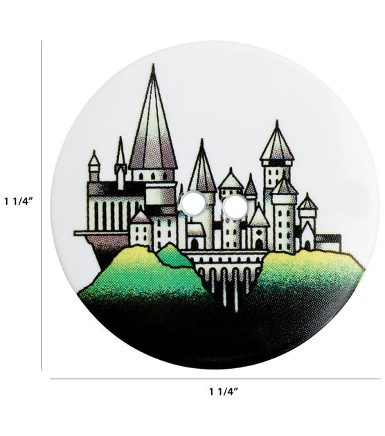 Blumenthal Lansing 1 1/4" Harry Potter Hogwarts Castle 2 Hole Buttons 3pk, , hi-res, image 4