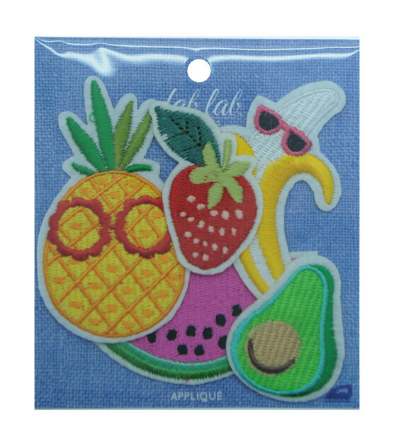 Fab Lab Wearables 5ct Assorted Fruit Iron On Patches