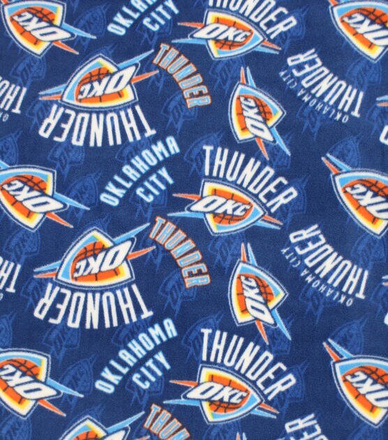 Oklahoma City Thunder Fleece Fabric Logo, , hi-res, image 2