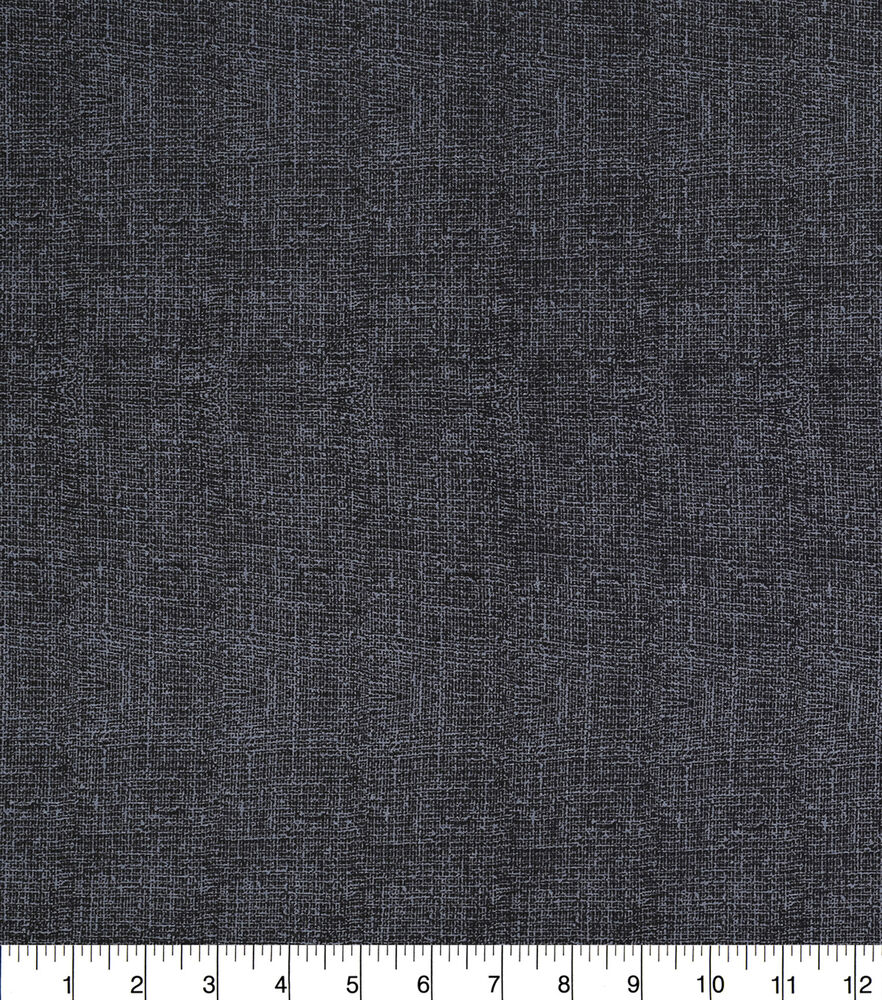 Burlap Texture Quilt Cotton Fabric by Keepsake Calico, Black, swatch