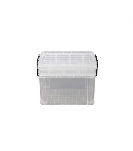 17" x 9" Tall Stacker Durable Plastic Storage Bin With Lid by Top Notch, , hi-res, image 2