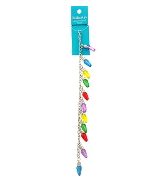 7" Multicolor Metal Holiday Light Bead Strand by hildie & jo