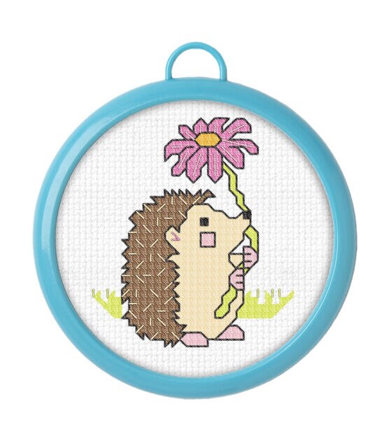 Dimensions Hello Hedgehog Mini Embroidery Kit for Beginners, 4