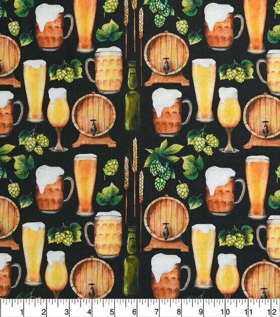 Beer Novelty Cotton Fabric, , hi-res, image 2