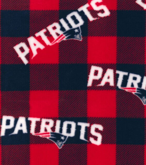Fabric Traditions New England Patriots Fleece Fabric Buffalo Check