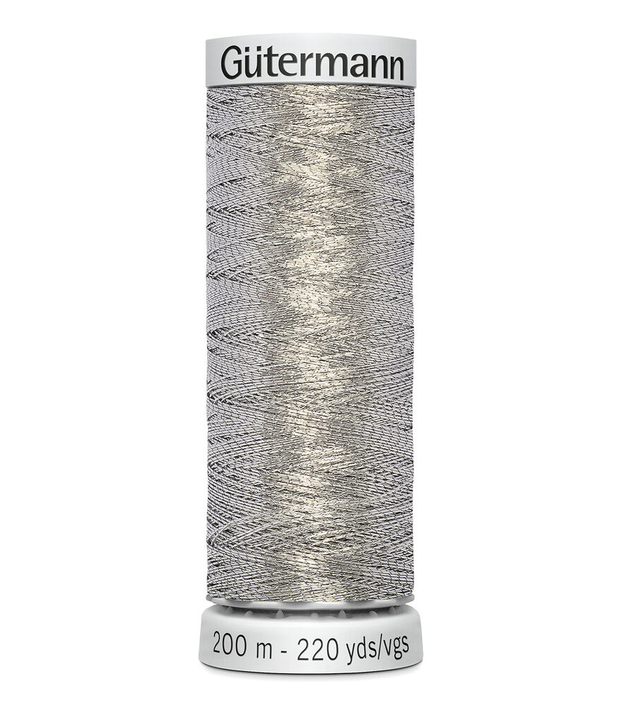 Gutermann 200M Metallic Dekor Thread, Metallic 220 Yd, swatch