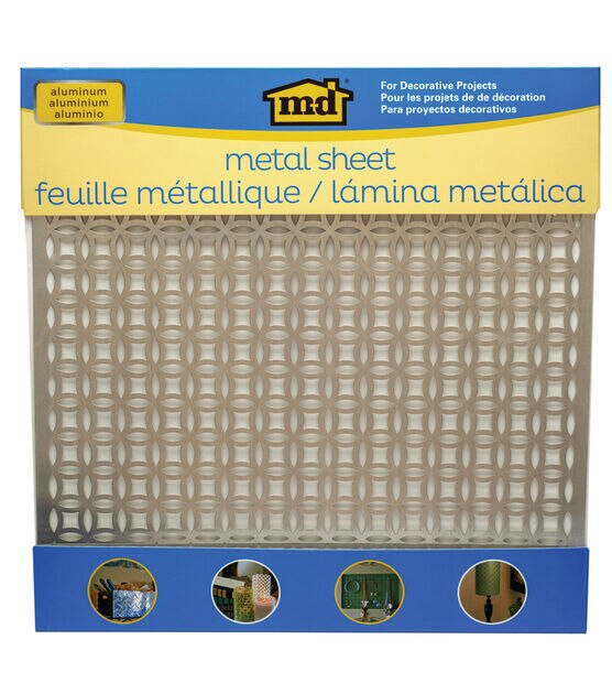 Silver Colored Metal Sheet 12"X12" Elliptical