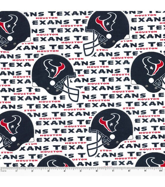 Fabric Traditions Houston Texans Cotton Fabric White