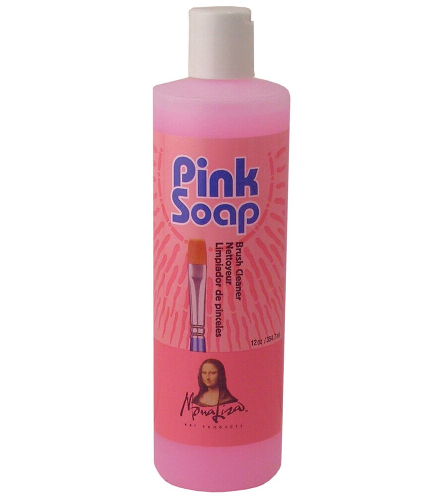 Mona Lisa Pink Soap Artist Brush Cleaner, 12 Oz, swatch
