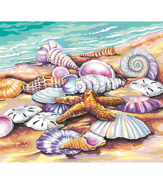 Dimensions 14" x 11" Shells Paint By Number Kit, , hi-res, image 2
