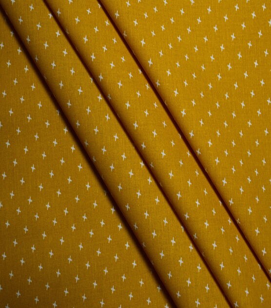 Orange Geometric Cotton Fabric, , hi-res, image 3