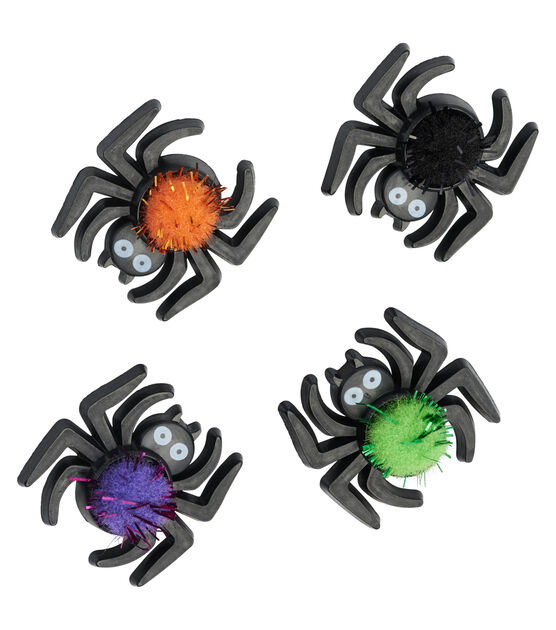 Flair Originals 1" Multi Pom Pom Spider Shank Buttons 4pc, , hi-res, image 3
