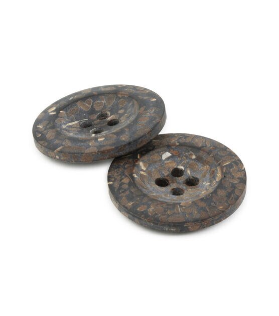 Dritz 7/8" Recycled Coconut Round 4 Hole Buttons 6pk, , hi-res, image 7