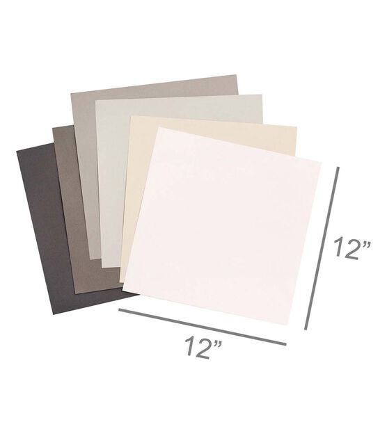 12" x 12" Black & Gray Precision Cardstock Paper Pack 60ct by Park Lane, , hi-res, image 2