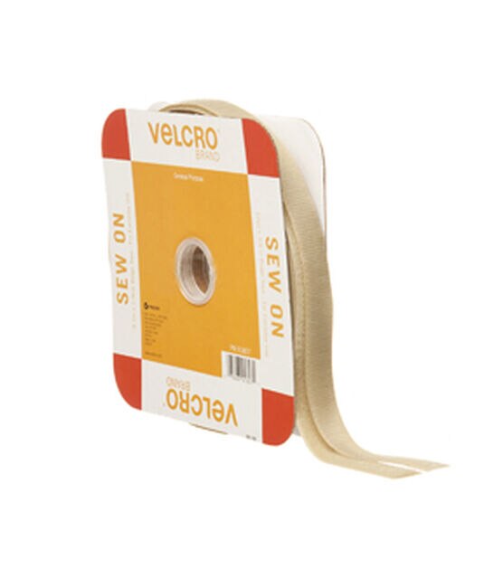 VELCRO Brand Sew On 1Yard x 3/4in Tape Beige Flange