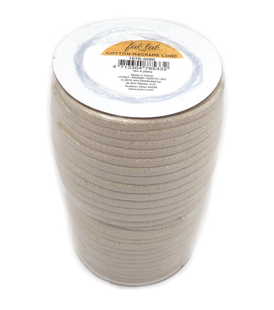 Fab Lab 50m Cotton Macrame Cord Off White
