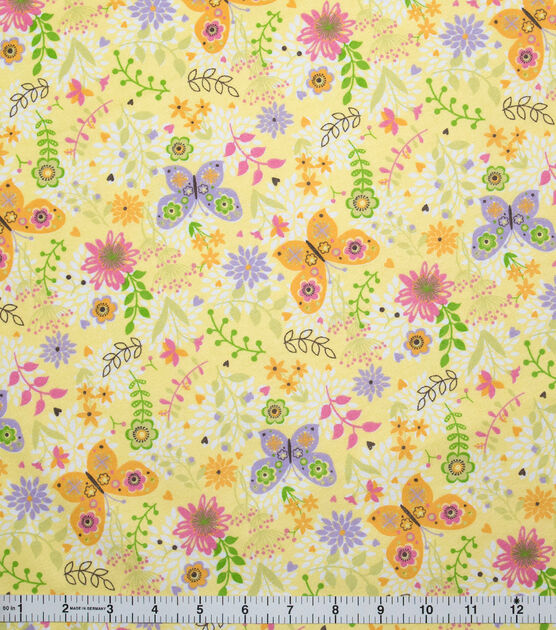 Patterned Trap Butterfly Super Snuggle Flannel Fabric