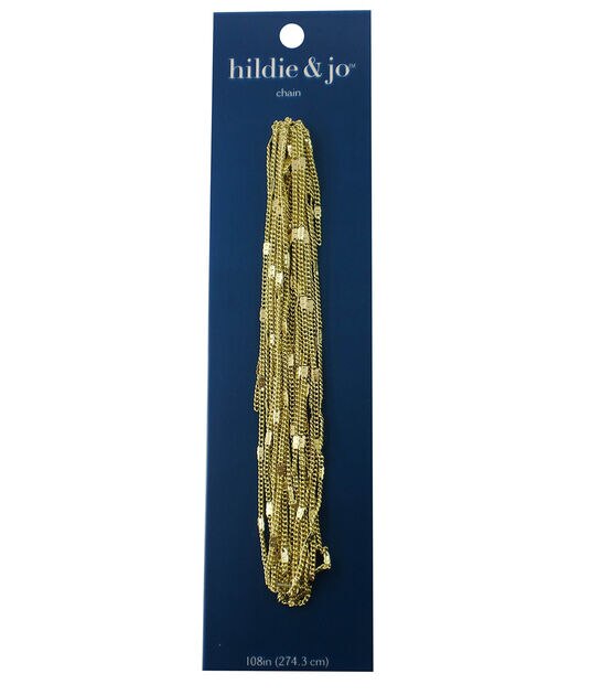 108" Oxidized Gold Connector Link Chain by hildie & jo