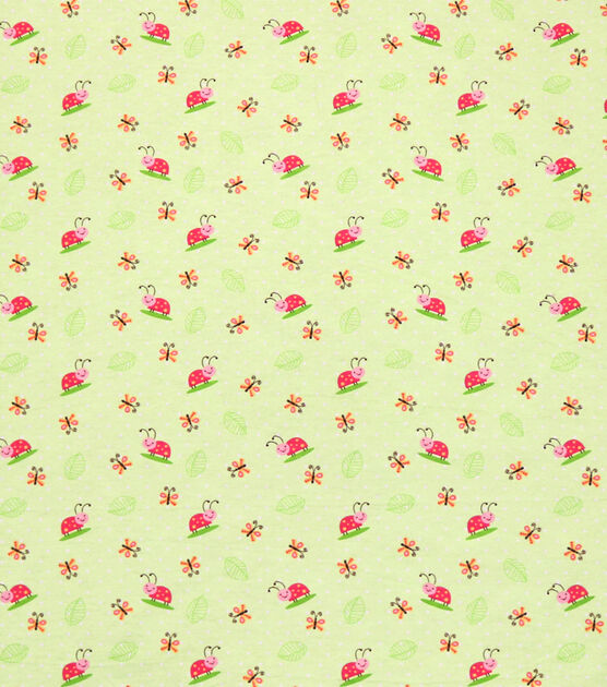 Little Ladybug Super Snuggle Flannel Fabric, , hi-res, image 2