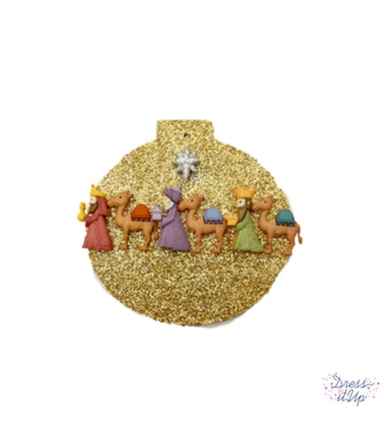 Dress It Up 6ct We Three Kings Shank Buttons, , hi-res, image 3