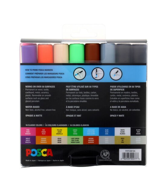 16 Posca Markers 5M, Posca Pens for Art Supplies, School Supplies