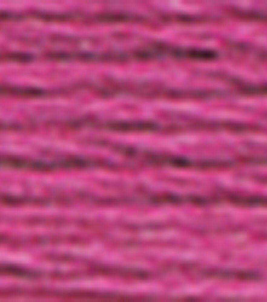 DMC 8.7yd 6 Strand Satin Embroidery Floss, S3607 Vintage Pink, swatch, image 17