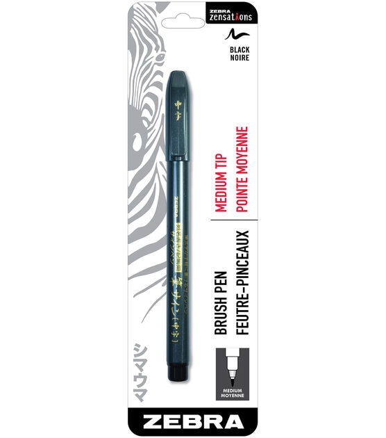 Zebra Zensations Brush Pen Medium Black