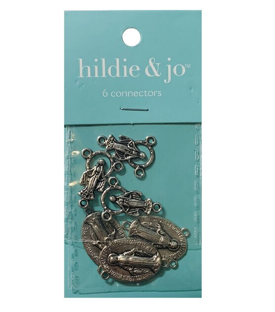 6ct Antique Silver Metal Rosary Marry Connectors by hildie & jo