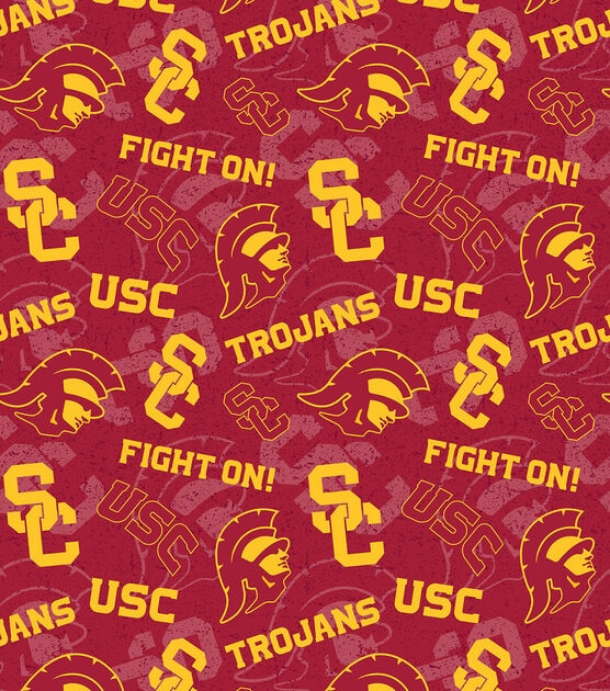 University of Southern California Trojans Cotton Fabric Tone on Tone, , hi-res, image 2