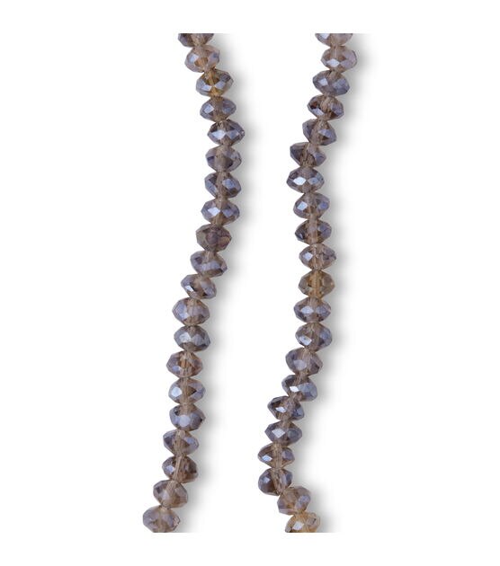 12" Smoke Crystalline Glass Strung Beads 2pk by hildie & jo, , hi-res, image 3