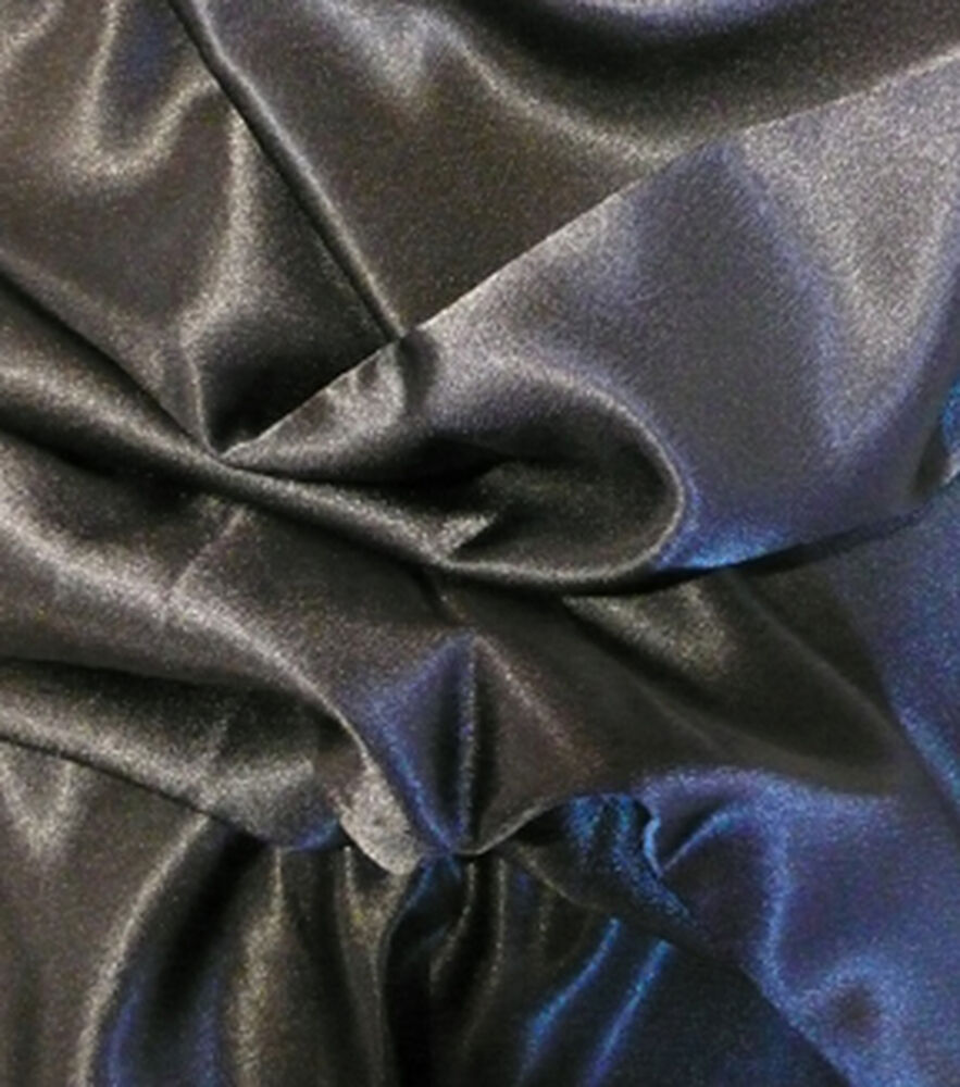 Solid Crepe Back Satin Fabric by Casa Collection, Total Eclipse, swatch, image 11