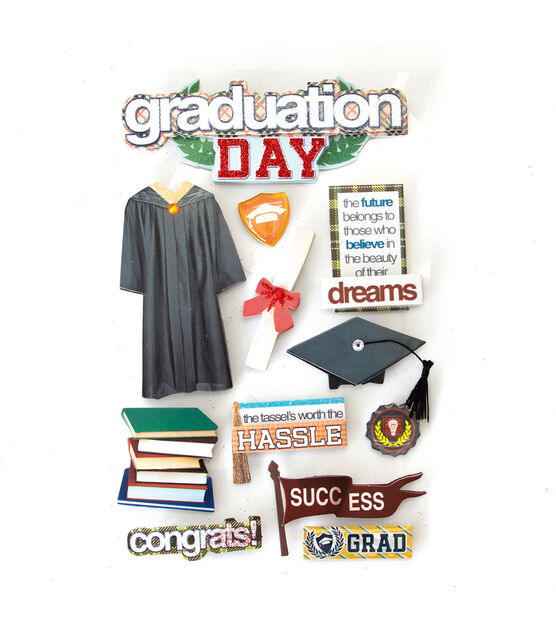 Graduation 3d Stickers