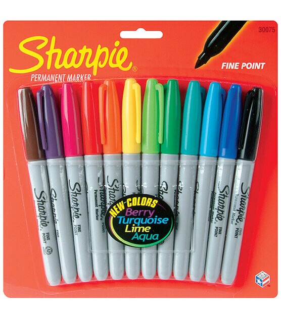  Sharpie Permanent Markers, Fine Point, Blue, 12 Count :  Sharpie Fine Blue : Office Products