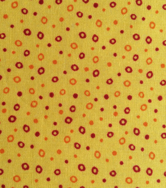 Dots on Yellow Quilt Cotton Fabric by Keepsake Calico