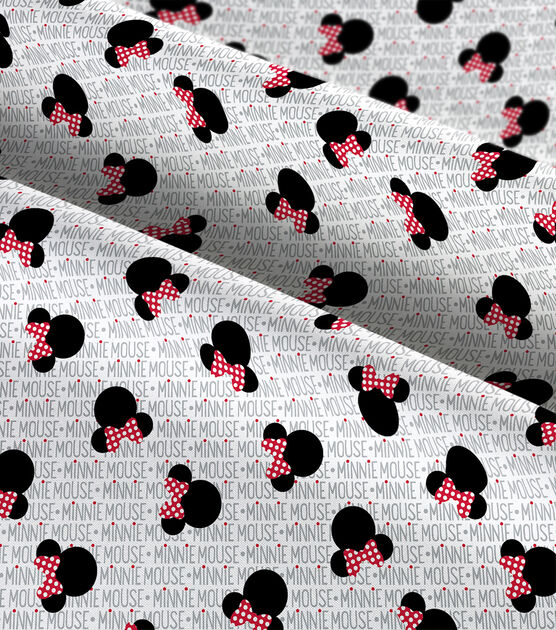 Disney Minnie Mouse Cotton Fabric  Minnie Heads with Bows, , hi-res, image 3