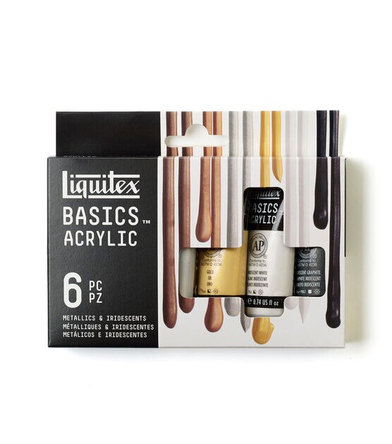 Liquitex Basics Acrylic Paint Set Metallic