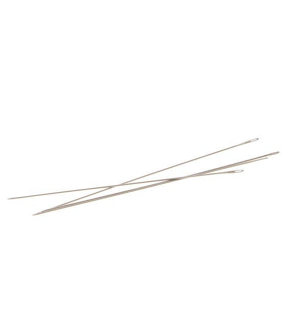 Hello Hobby Easy-Threading Steel Hand Sewing Needles, Sizes 4/8, 6 Pieces
