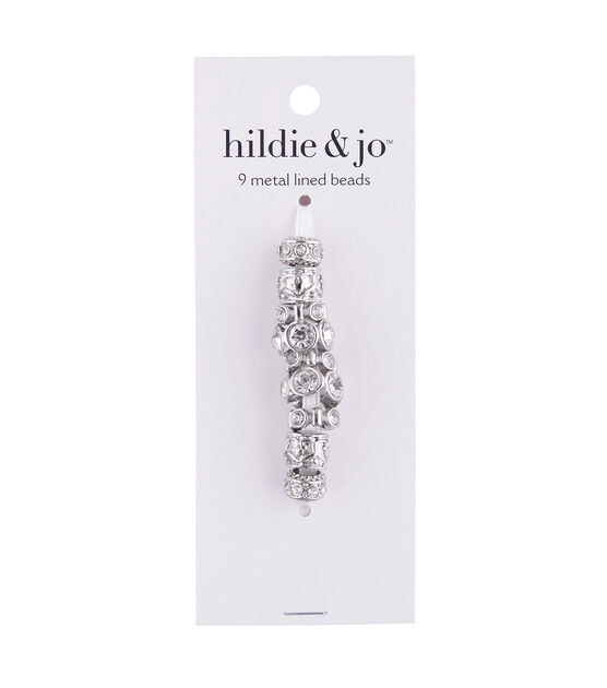 15mm Silver Metal Lined Glass Beads 9ct by hildie & jo