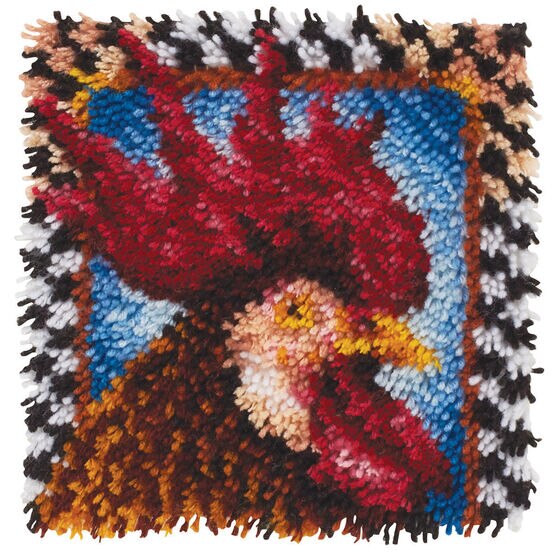 Wonderart Latch Hook Kit 12"X12" Rooster