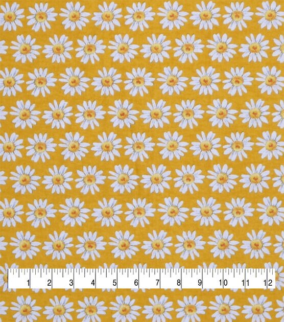 Daisy Yellow Super Snuggle Cotton Fabric, , hi-res, image 3