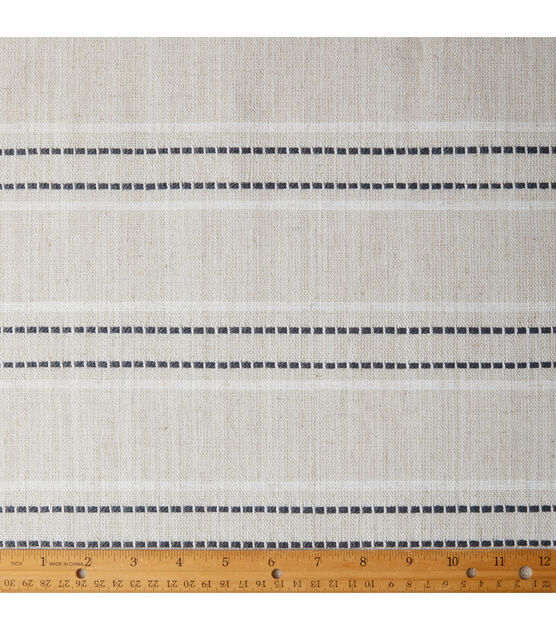 Thomasville Charcoal Stripe Tweed Fabric, , hi-res, image 2