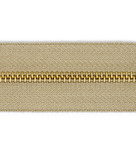 Dritz Home Brass Upholstery Zipper, 2 yd, Beige, , hi-res, image 4