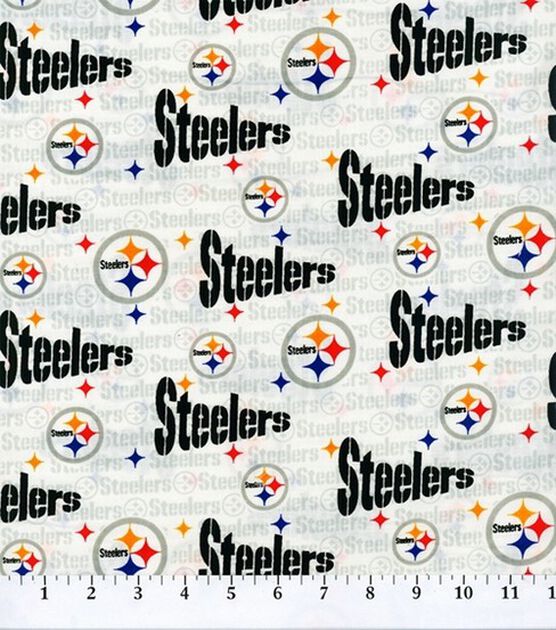 Fabric Traditions Pittsburgh Steelers Cotton Fabric White