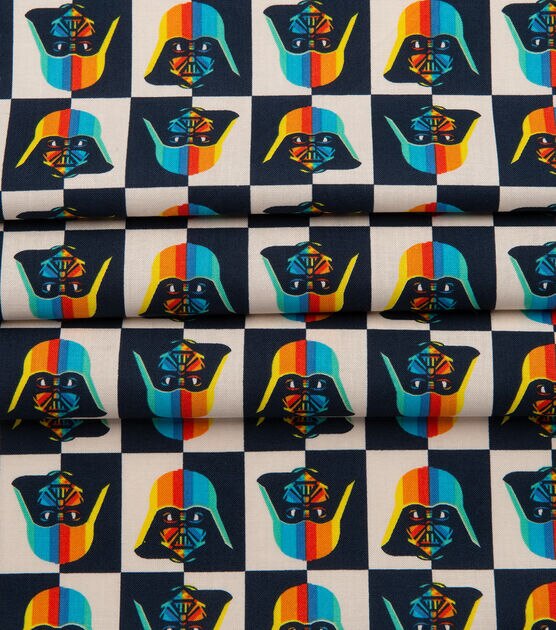 Star Wars Cotton Fabric Rainbow Darth Vader, , hi-res, image 4