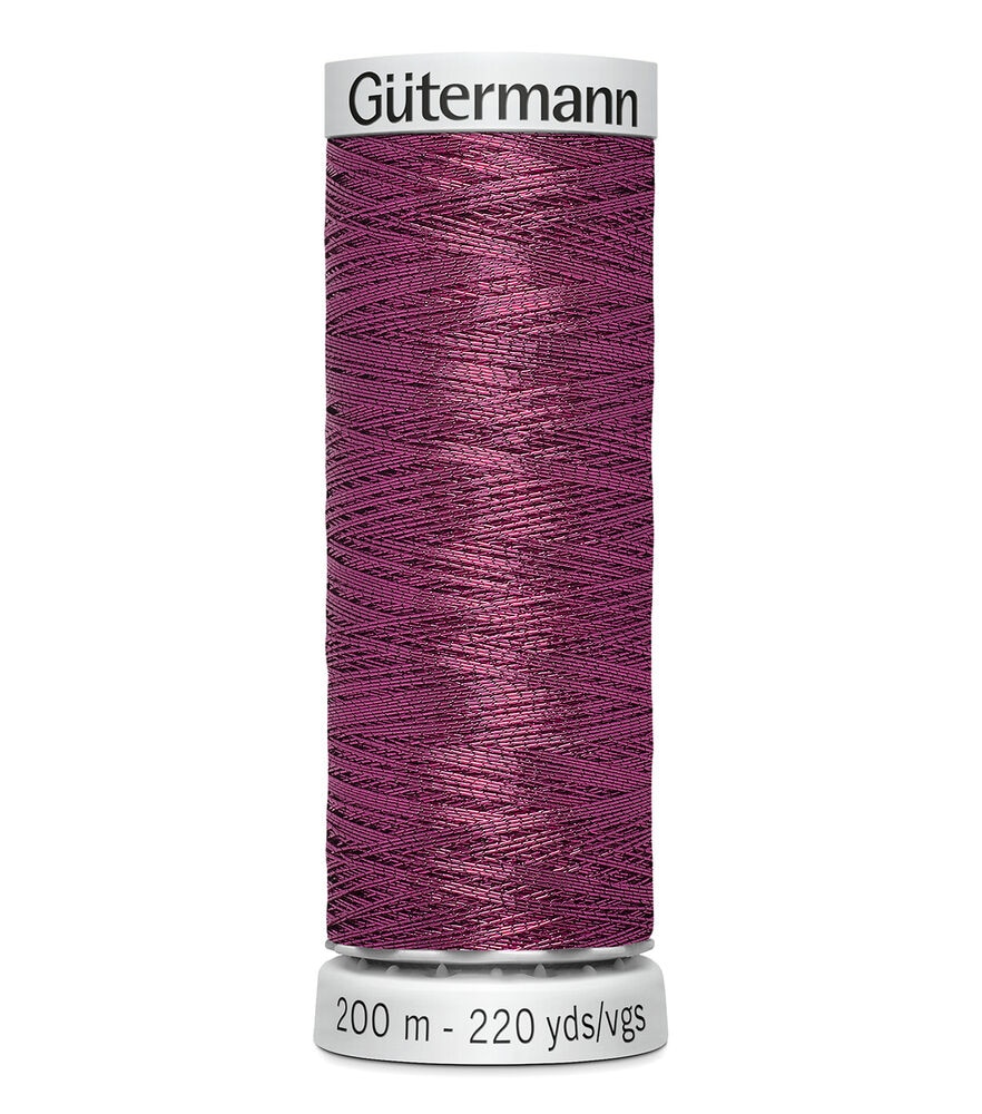 Gutermann 200M Metallic Dekor Thread, Brilliant Pink, swatch